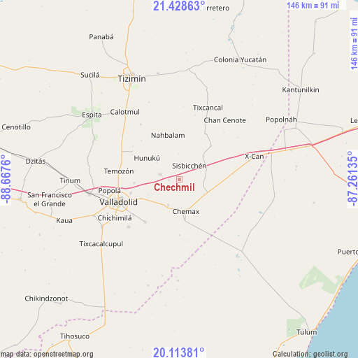 Chechmil on map