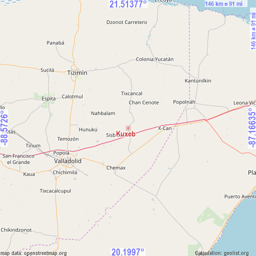 Kuxeb on map