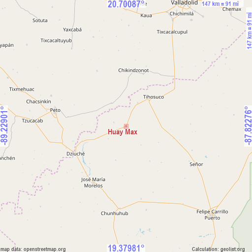 Huay Max on map