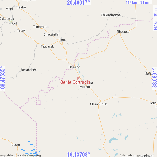 Santa Gertrudis on map