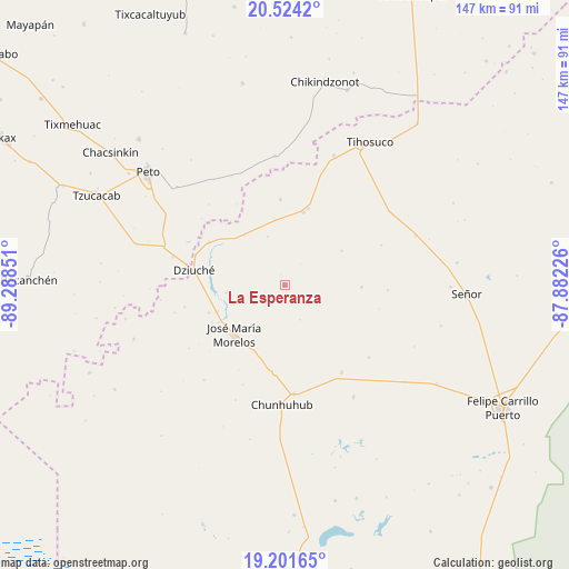 La Esperanza on map