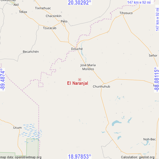 El Naranjal on map