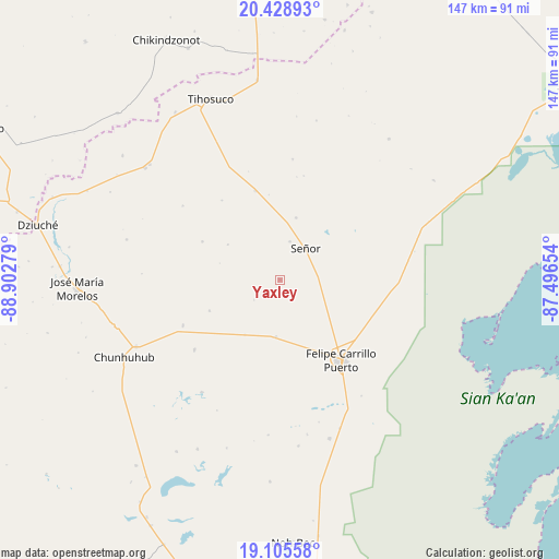 Yaxley on map