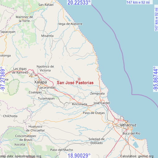 San José Pastorías on map