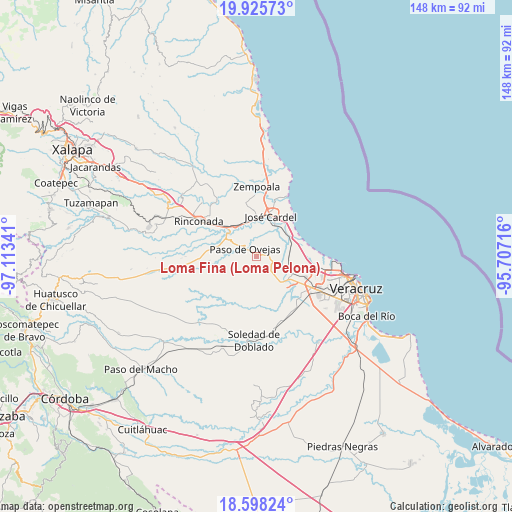 Loma Fina (Loma Pelona) on map