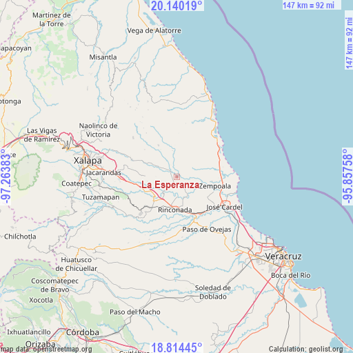 La Esperanza on map