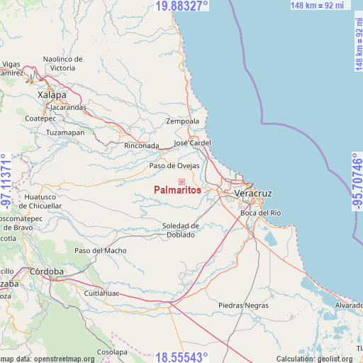Palmaritos on map
