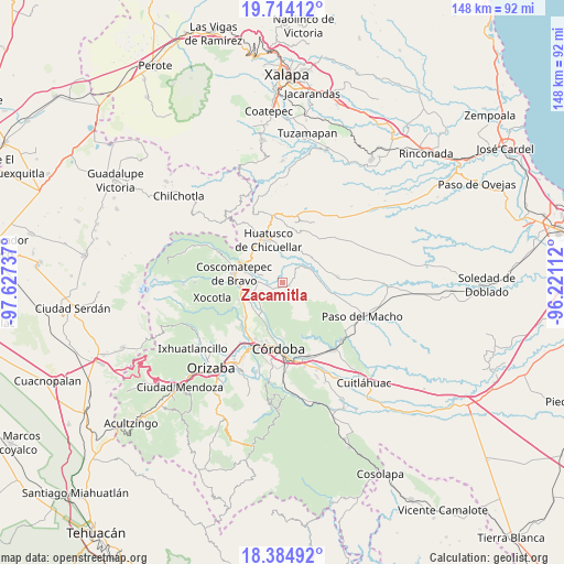 Zacamitla on map