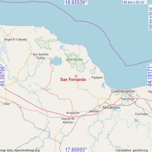 San Fernando on map