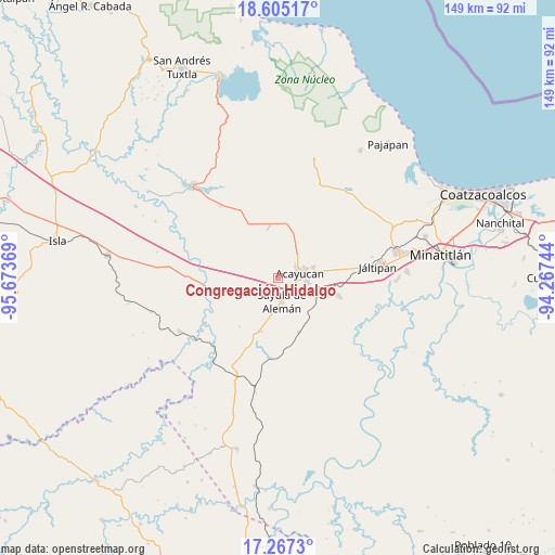 Congregación Hidalgo on map