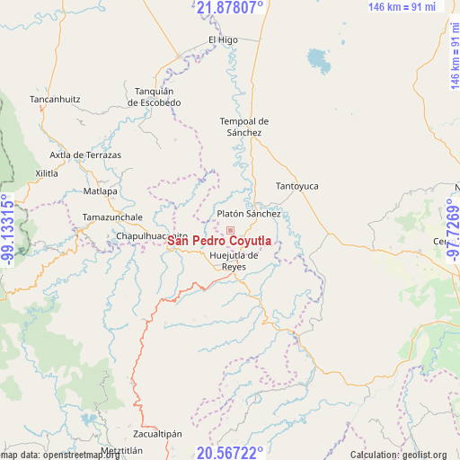 San Pedro Coyutla on map