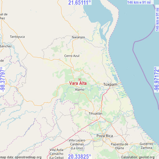 Vara Alta on map
