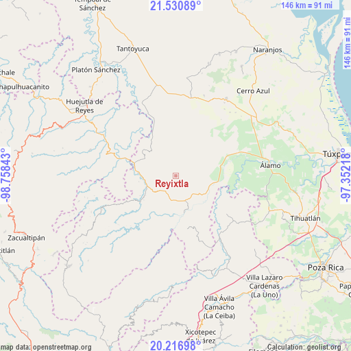 Reyixtla on map