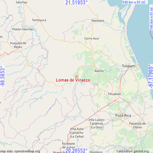 Lomas de Vinazco on map
