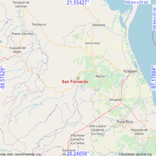 San Fernando on map