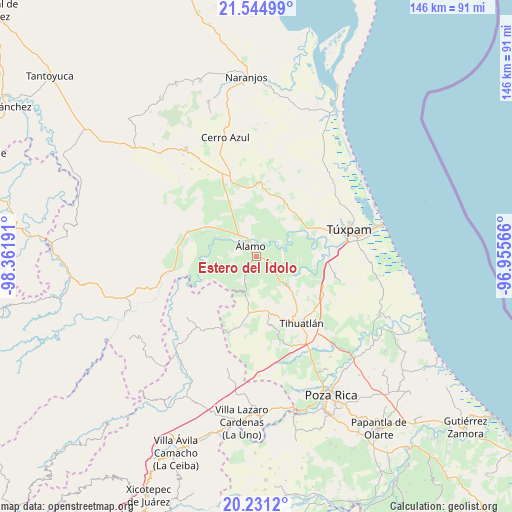 Estero del Ídolo on map