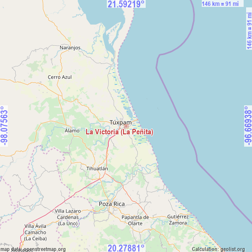 La Victoria (La Peñita) on map
