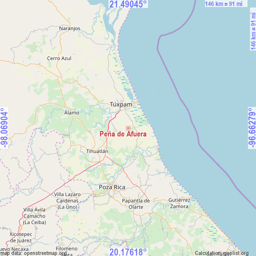 Peña de Afuera on map
