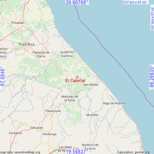 El Cabellal on map