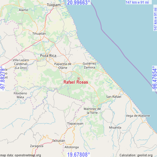 Rafael Rosas on map