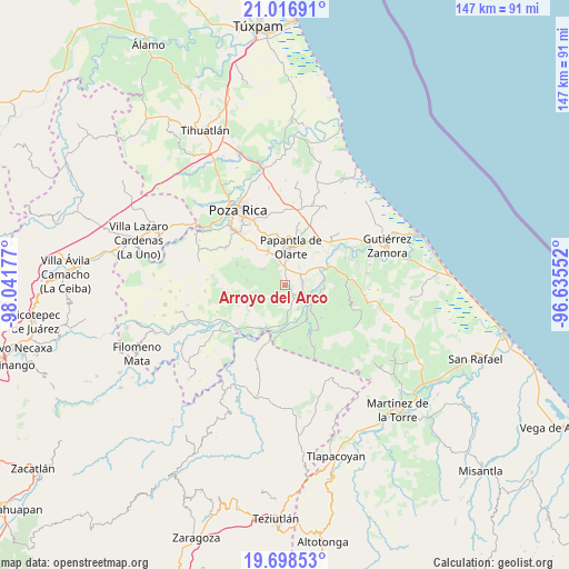 Arroyo del Arco on map