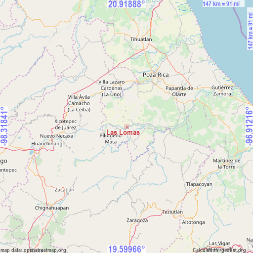 Las Lomas on map