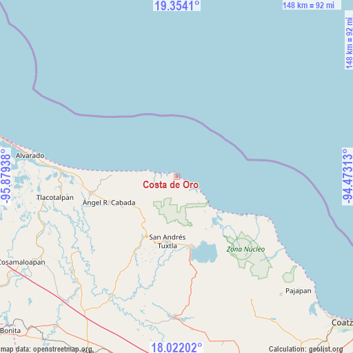 Costa de Oro on map