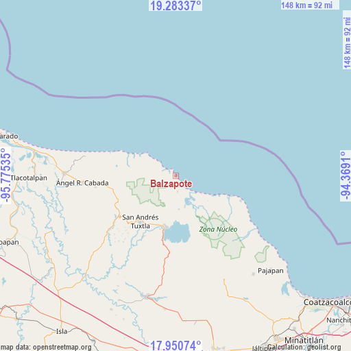 Balzapote on map