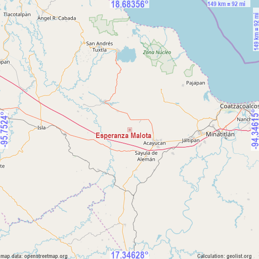 Esperanza Malota on map