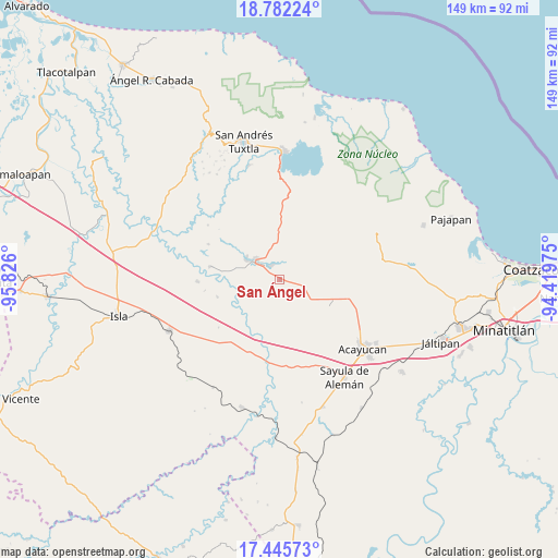 San Ángel on map