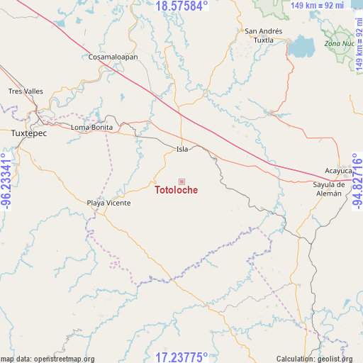 Totoloche on map