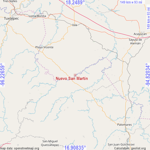 Nuevo San Martín on map