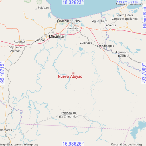 Nuevo Atoyac on map