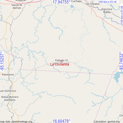 La Chinantla on map