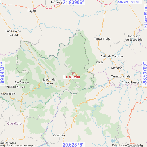 La Vuelta on map