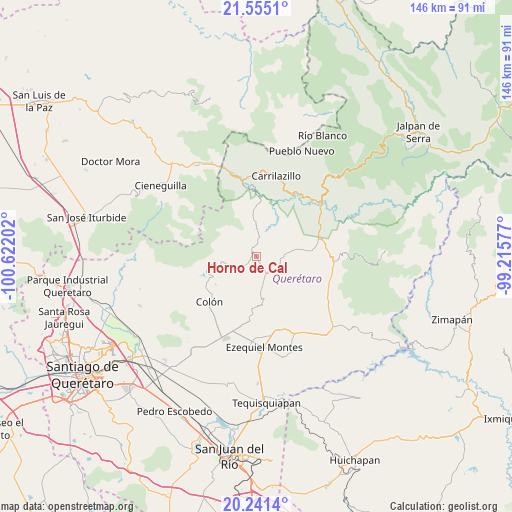 Horno de Cal on map