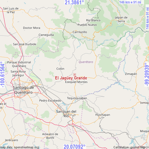El Jagüey Grande on map