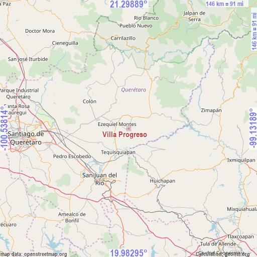 Villa Progreso on map