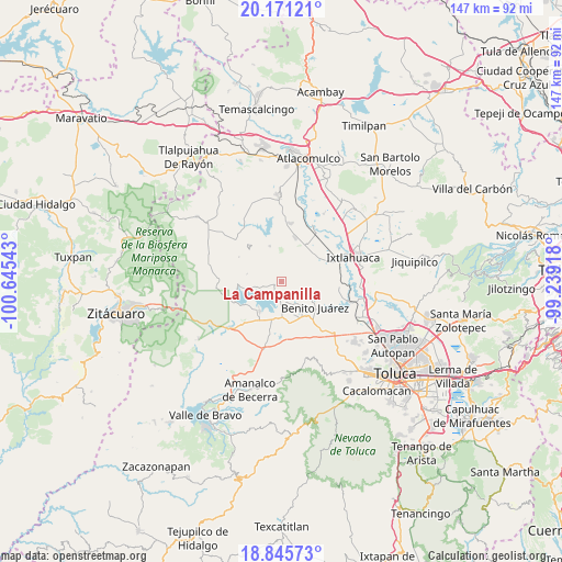 La Campanilla on map