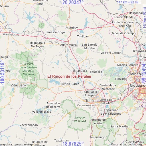 El Rincón de los Perales on map