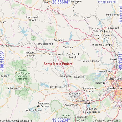 Santa María Endare on map
