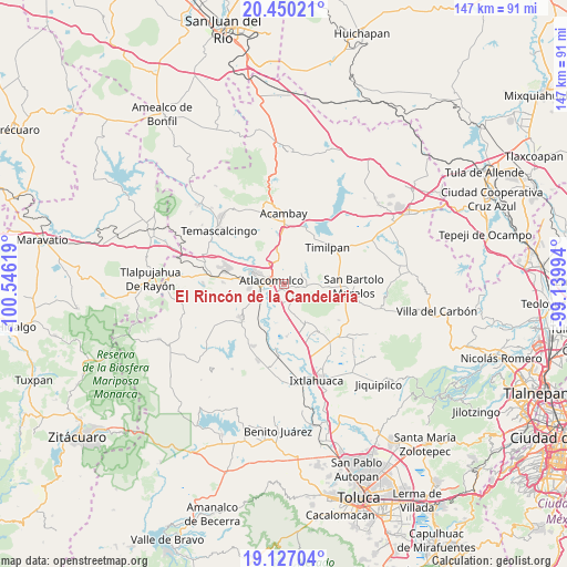 El Rincón de la Candelaria on map