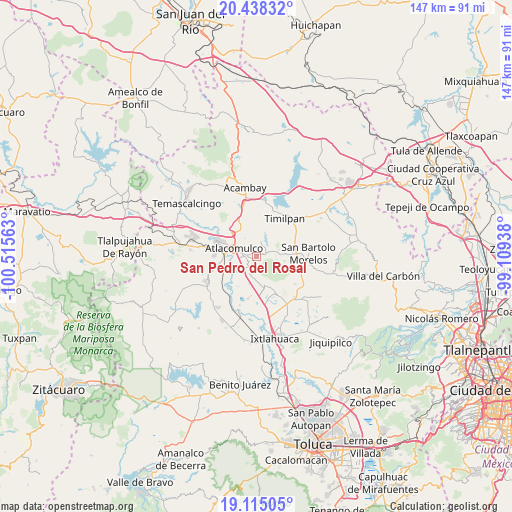 San Pedro del Rosal on map