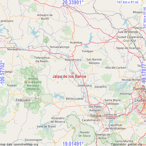 Jalpa de los Baños on map