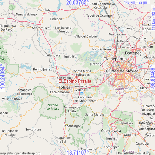 El Espino Peralta on map