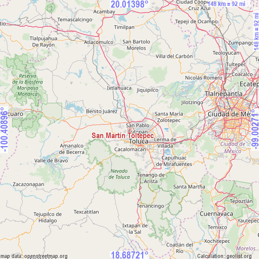 San Martín Toltepec on map