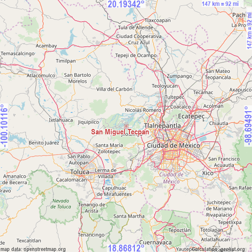 San Miguel Tecpan on map