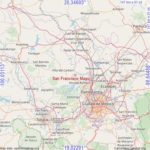San Francisco Magú on map