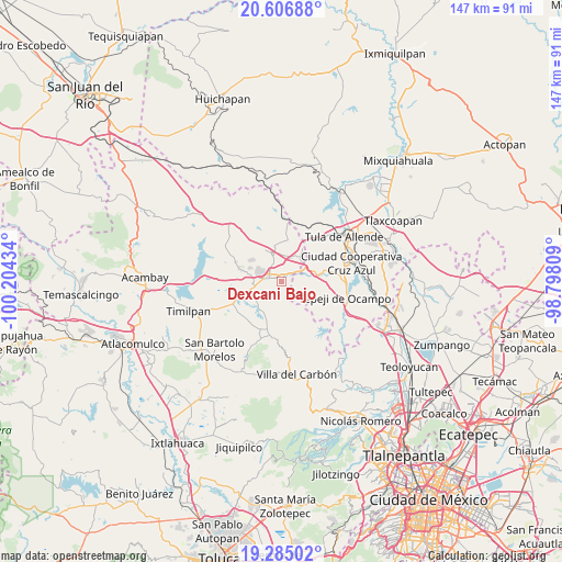 Dexcani Bajo on map