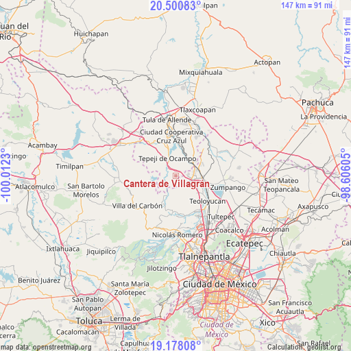Cantera de Villagrán on map